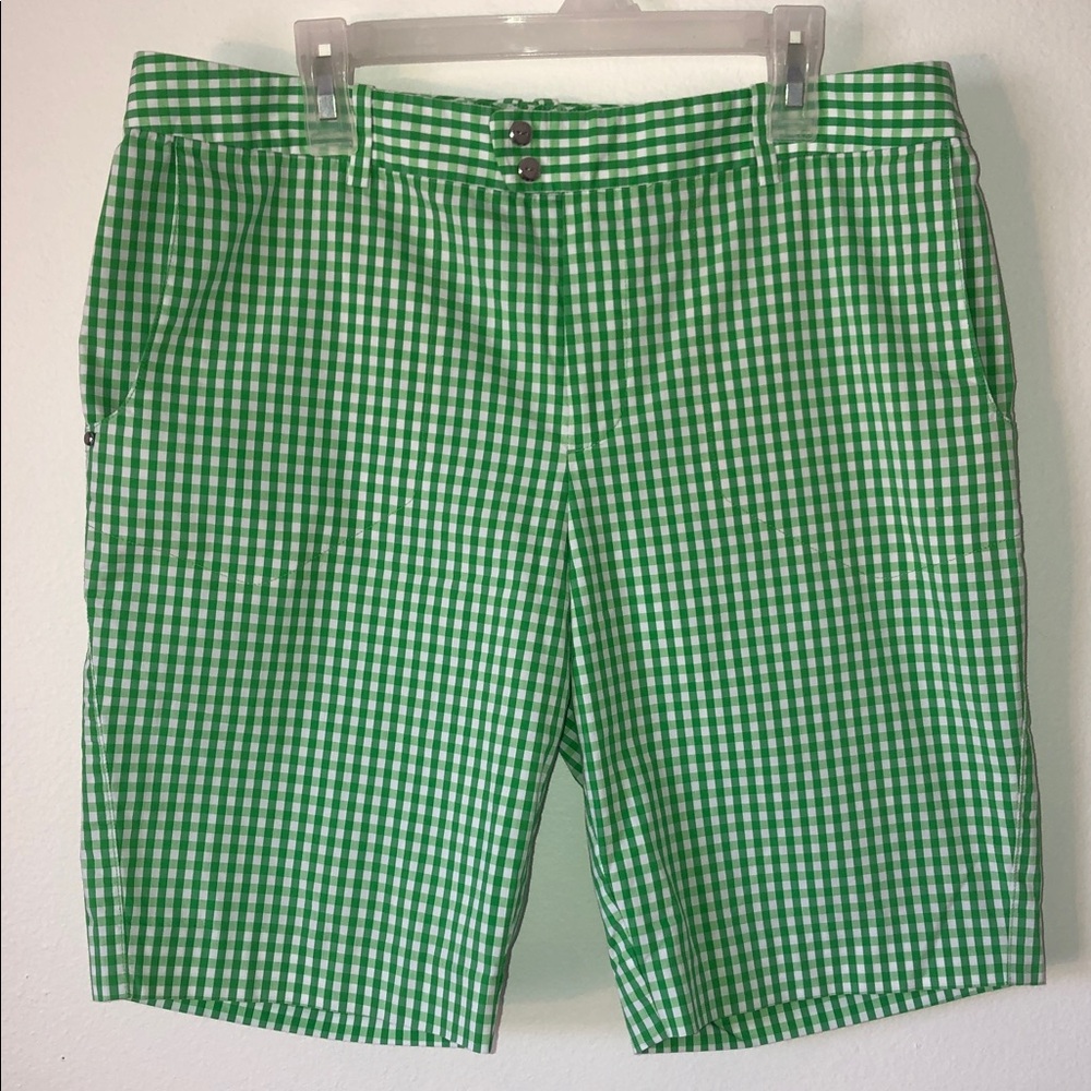 RLX RALPH LAUREN Women’s Sportswear Shorts Green/White Checkered Size 6
